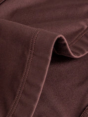 Legging Gestante Cós Alto com Bolsos Laterais - Marrom
