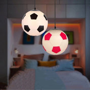 Luminária Bola de Futebol Luminária 01 Kabannas Luminária Pendente - Azul 20 cm 