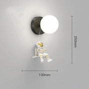 Luminária de Parede Astronauta para Quarto Infantil Luminária de Parede 01 Kabannas Astronauta B - Centro 