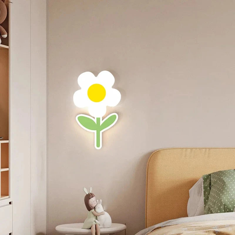 Luminária de Parede Infantil Flor LED Luminária de Parede 04 Kabannas 