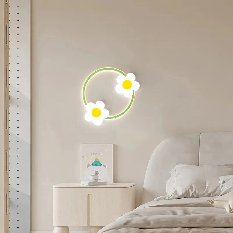 Luminária de Parede Infantil Flor LED Luminária de Parede 04 Kabannas 