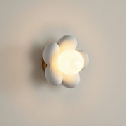 Luminária de Parede Infantil LED Flor de Resina Arandela de Parede 02 Kabannas Branco 