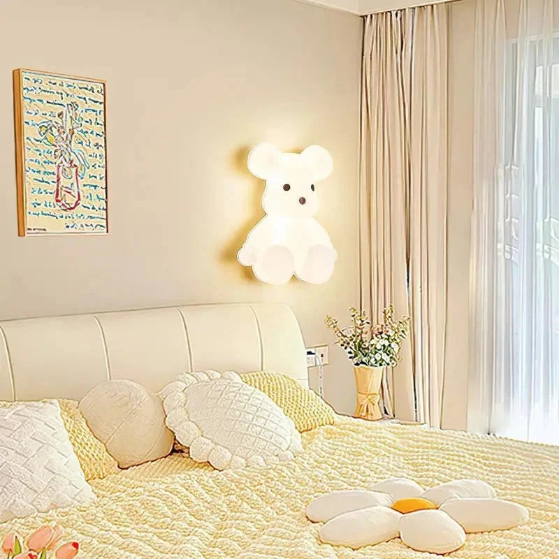 Luminária de Parede Infantil Urso Branco Luminária de Parede 13 Kabannas 