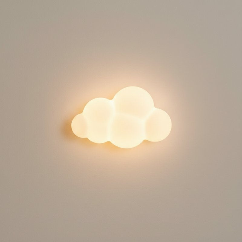 Luminária de Parede Nuvem Branca para Quarto Infantil Luminária de Parede 12 Kabannas 127V 
