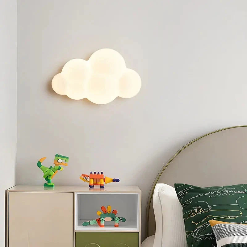 Luminária de Parede Nuvem Branca para Quarto Infantil Luminária de Parede 12 Kabannas 