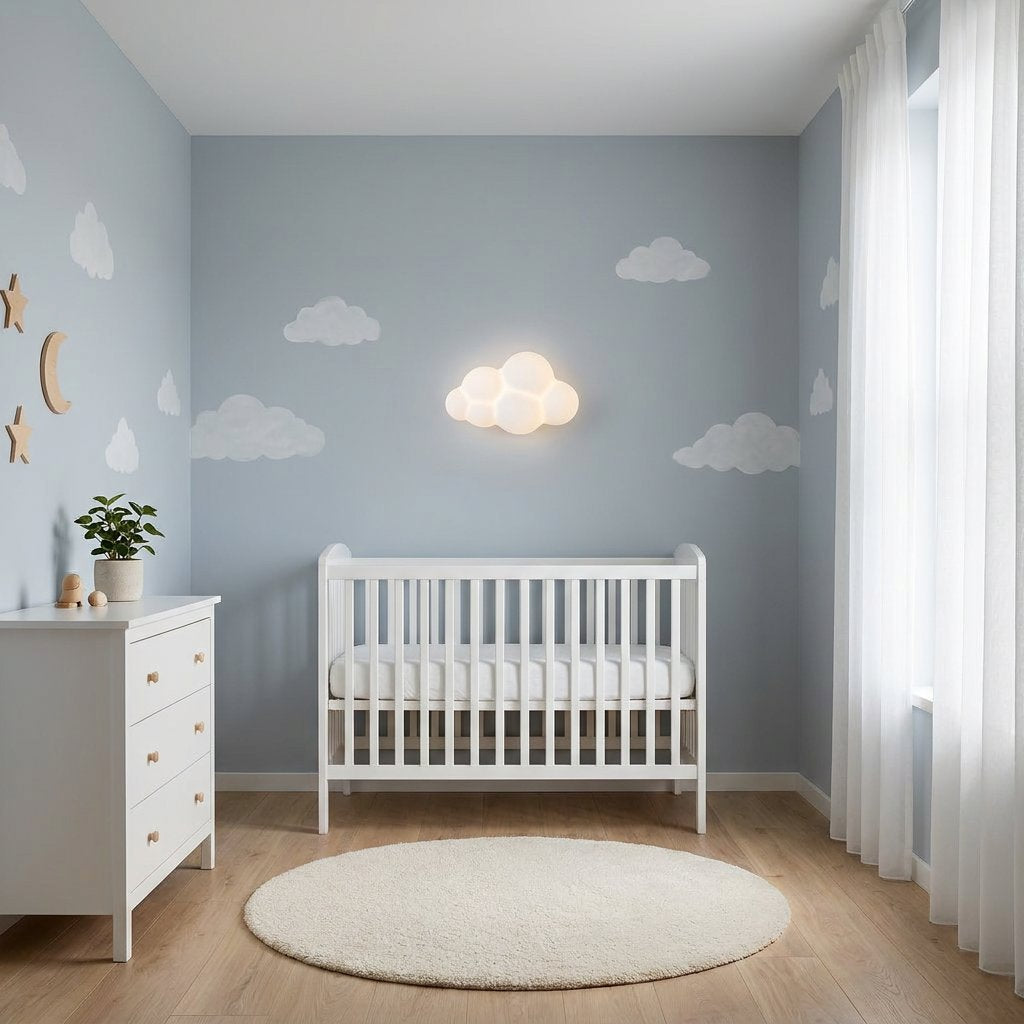 Luminária de Parede Nuvem Branca para Quarto Infantil Luminária de Parede 12 Kabannas 