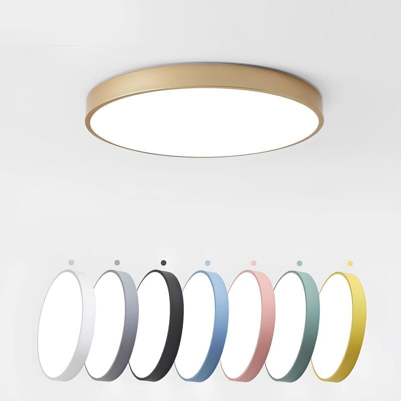 Luminária de Teto Circular Minimalista Luminária de Teto 07 Kabannas Amarelo 23 cm 