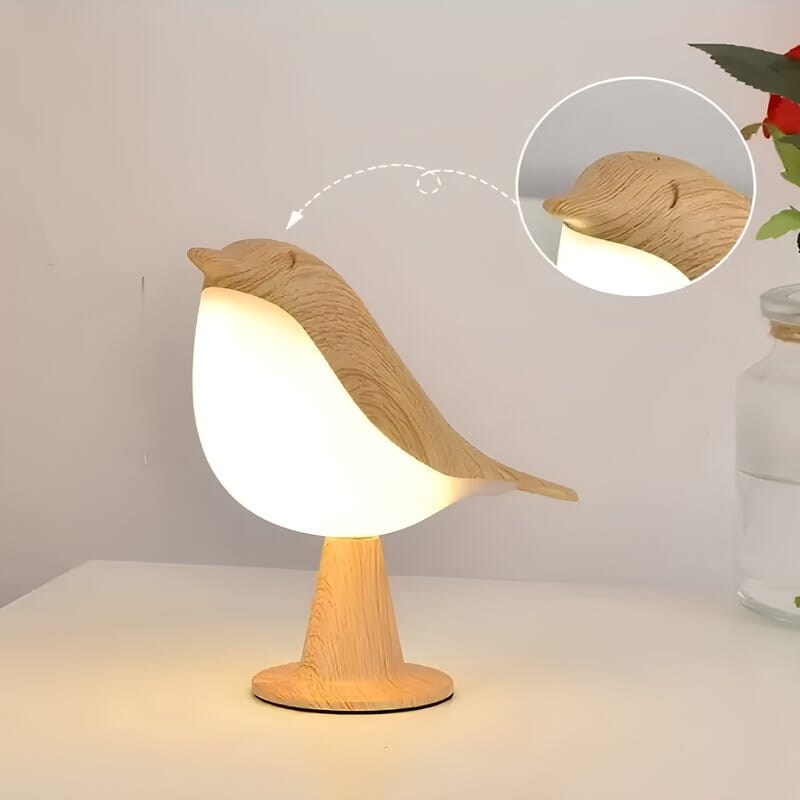 Luminária Pássaro LED Toque Recarregável 3 Cores Luminária de Mesa 02 Kabannas 