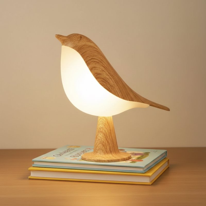 Luminária Pássaro LED Toque Recarregável 3 Cores Luminária de Mesa 02 Kabannas 