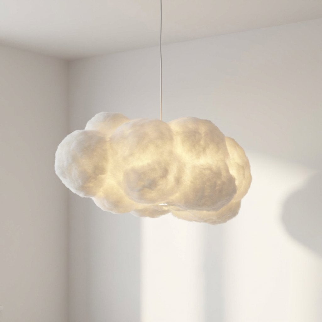 Luminária Pendente Nuvem Infantil em Algodão Luminária Pendente 02 Kabannas 