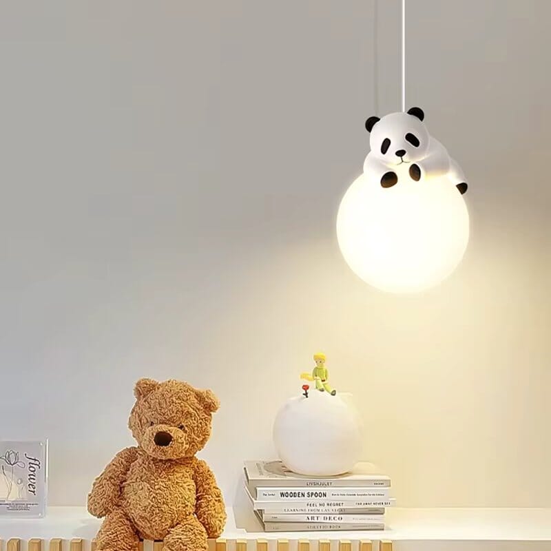 Luminária Pendente Panda para Quarto Infantil Luminária Pendente 03 Kabannas 