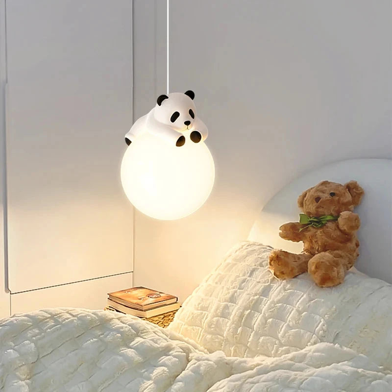 Luminária Pendente Panda para Quarto Infantil Luminária Pendente 03 Kabannas 