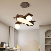 Lustre Infantil Avião de Madeira LED Lustre 01 Kabannas 