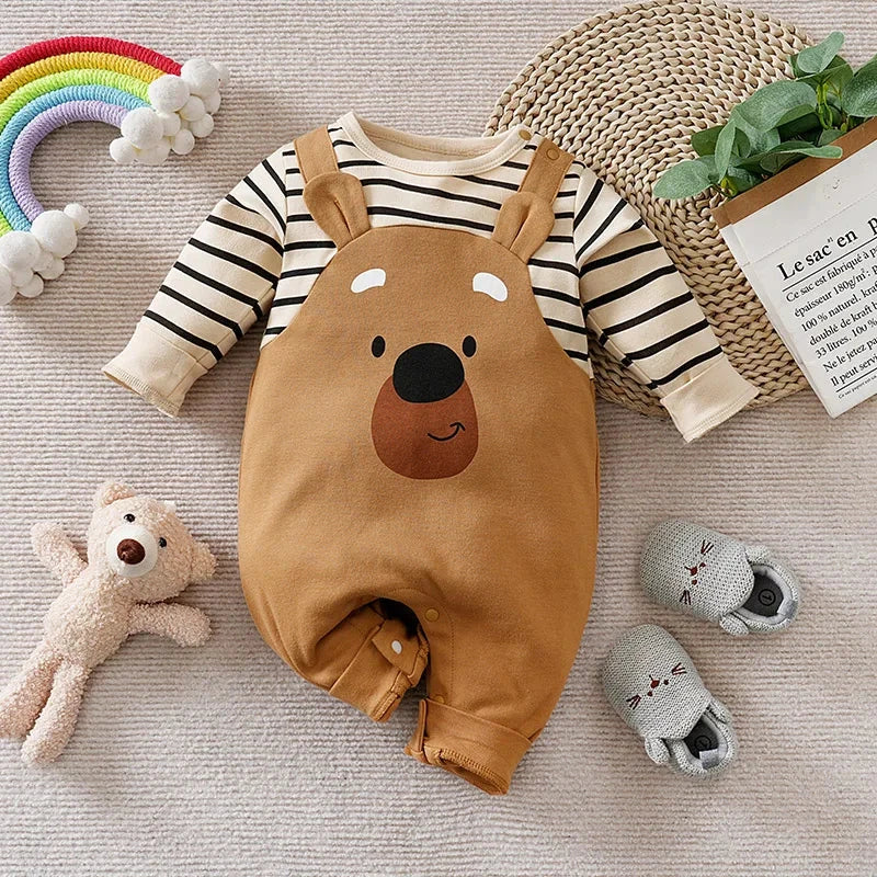 Macacão Bebê Algodão 3D Ursinho Macacão Menino 38 Kabannas 0-3 Meses 