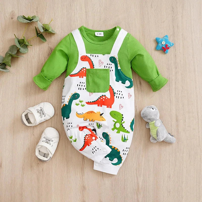 Macacão Bebê Dinossauro Macacão Menino 33 Kabannas 3-6 Meses 