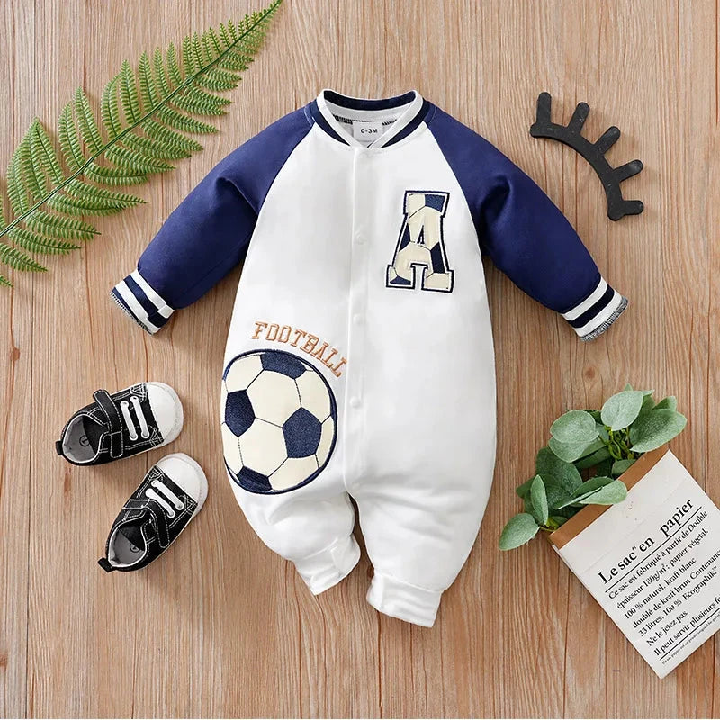 Macacão Bebê Esportivo Confortável Bordado Macacão Menino 36 Kabannas 0-3 Meses 