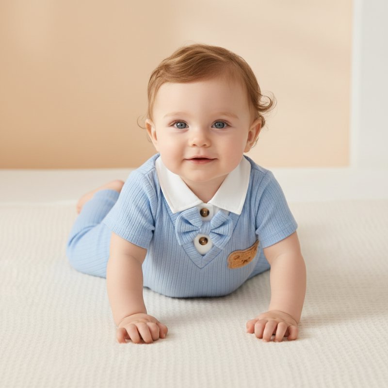 Macacão Bebê Menino Pequeno Cavalheiro Verão Moda Vintage Infantil 41 Kabannas 