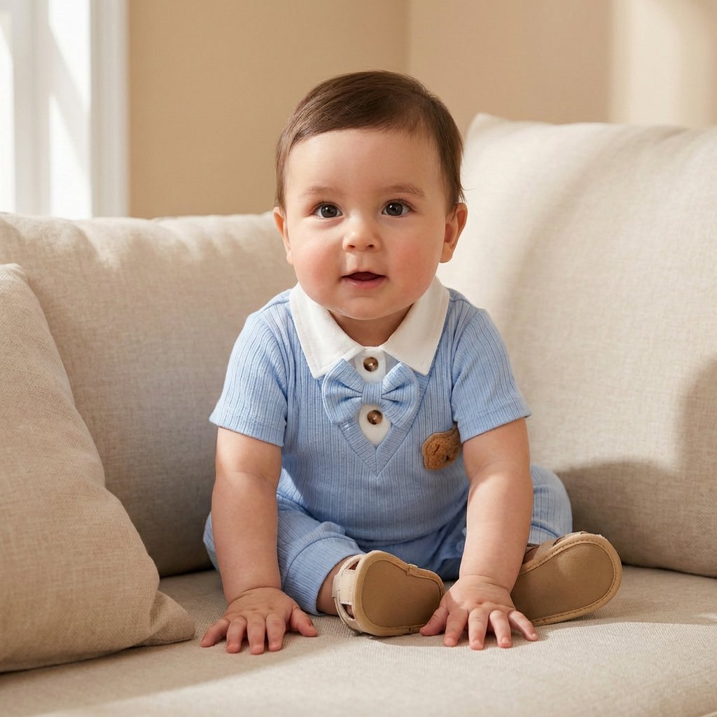 Macacão Bebê Menino Pequeno Cavalheiro Verão Moda Vintage Infantil 41 Kabannas 