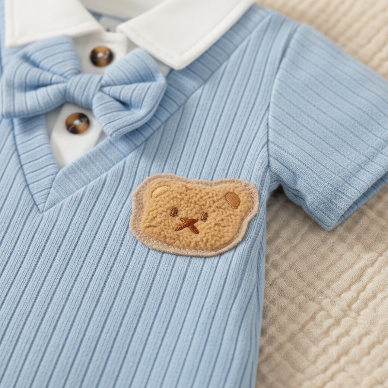 Macacão Bebê Menino Pequeno Cavalheiro Verão Moda Vintage Infantil 41 Kabannas 