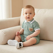 Macacão Bebê Menino Ursinho Moda Vintage Infantil 28 Kabannas 