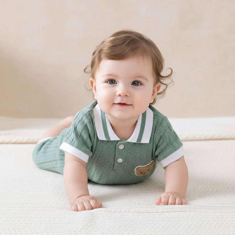 Macacão Bebê Menino Ursinho Verão Moda Vintage Infantil 28 Kabannas 