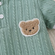 Macacão Bebê Menino Ursinho Verão Moda Vintage Infantil 28 Kabannas 