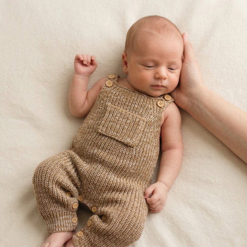 Macacão Bebê Tricô Vintage Unissex com Botões Moda Vintage Infantil 75 Kabannas 