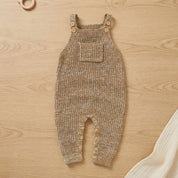 Macacão Bebê Tricô Vintage Unissex com Botões Moda Vintage Infantil 75 Kabannas Recém-nascido 