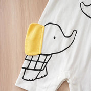 Macacão de Algodão com Estampa de Elefante para Bebês Macacão Menino 26 Kabannas 