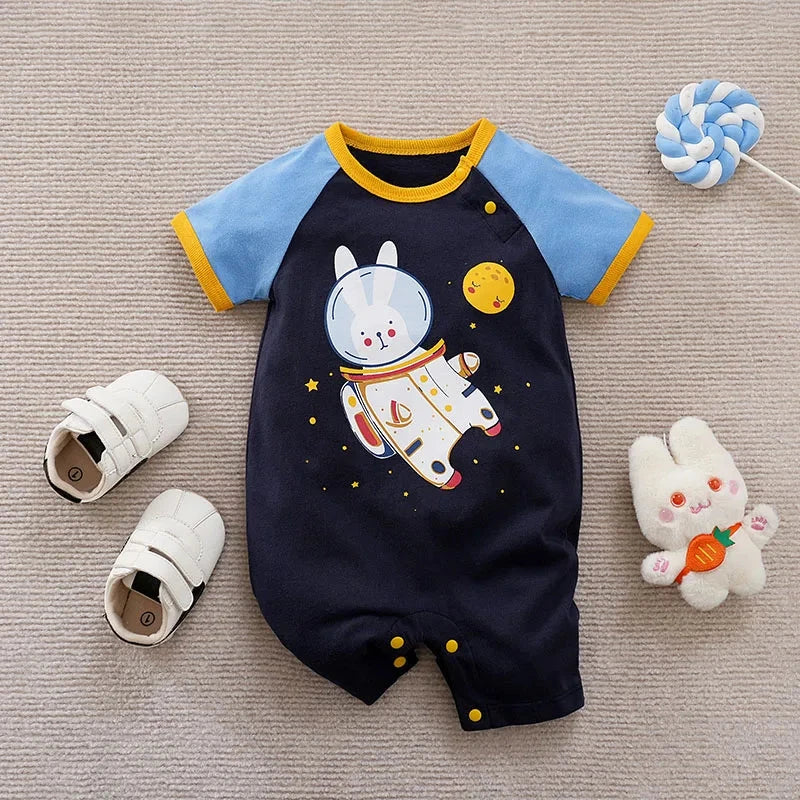 Macacão Infantil Astronauta em Algodão Confortável Macacão Menino 30 Kabannas 0-3 Meses 