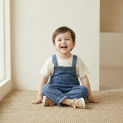 Macacão Infantil Vintage Denim Unissex com Alças Ajustáveis Moda Vintage Infantil 16 Kabannas 