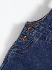 Macacão Jardineira Jeans Bebê Menino com Bolsos e Alças Ajustáveis 001 Macacão Menino 02 Kabannas 