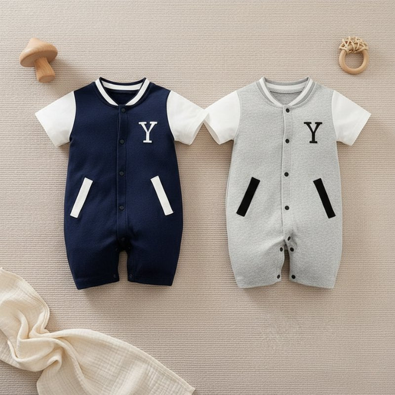 Macacão Minimalista de Algodão para Bebês - 2 Peças Macacão Menino 19 Kabannas 