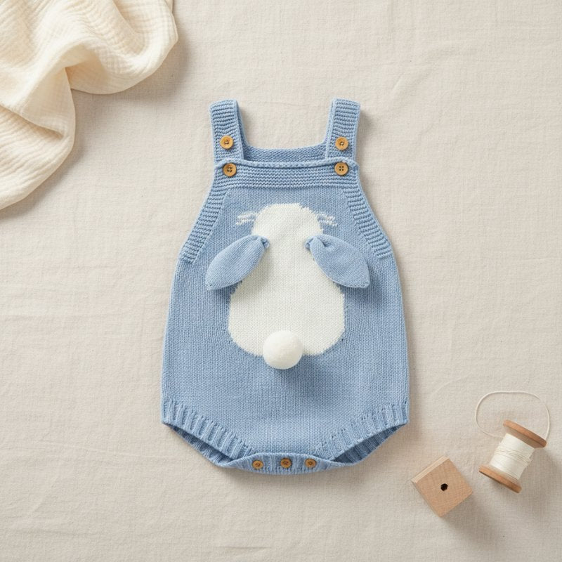 Macacão Vintage de Tricô Infantil - Coelhinho Clássico Moda Vintage Infantil 34 Kabannas 