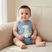 Macacão Vintage de Tricô Infantil - Coelhinho Clássico Moda Vintage Infantil 34 Kabannas 