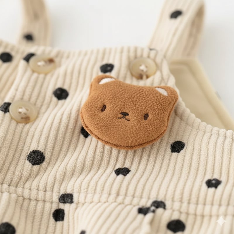 Macacão Vintage Unissex de Veludo para Bebês - Estilo Ursinho Moda Vintage Infantil 39 Kabannas 