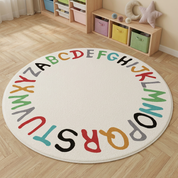 Tapete Infantil Redondo Alfabeto Colorido Montessori