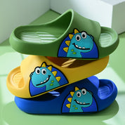Chinelo Slide Infantil Dinossauro Sola Grossa Macio Antiderrapante