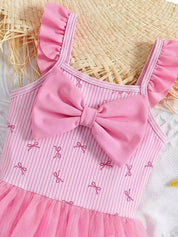 Maiô Infantil Menina com Laço e Saia de Tule 004 Maiô Menina 01 Kabannas 