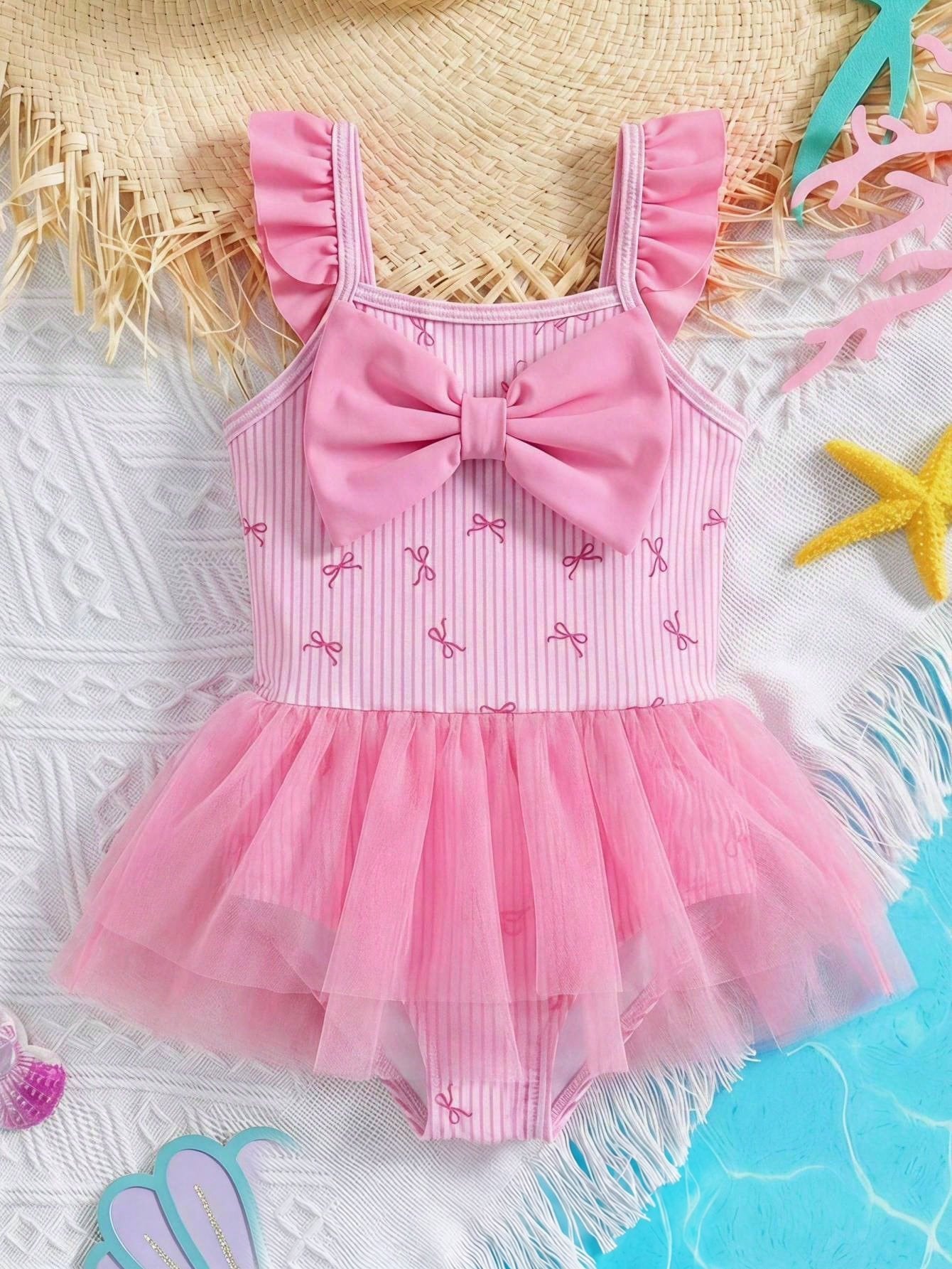 Maiô Infantil Menina com Laço e Saia de Tule 004 Maiô Menina 01 Kabannas 