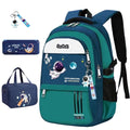 Mochila Infantil Escolar 4 em 1 Astronauta Kabannas Mochila Infantil Azul e Verde 2 