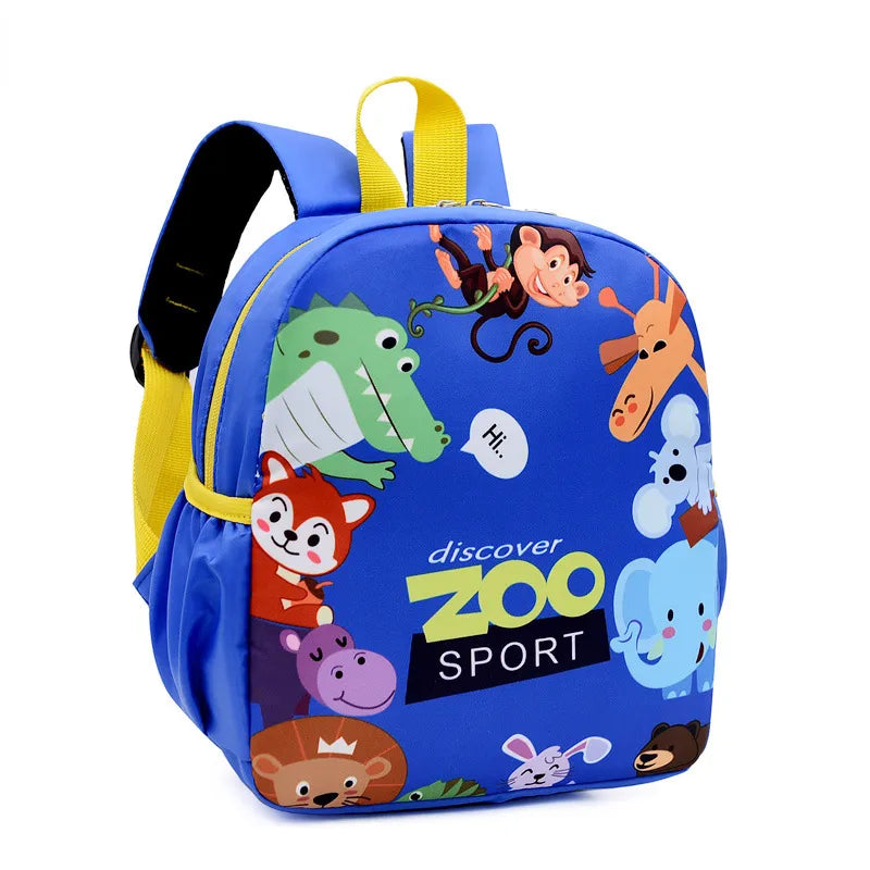 Mochila Infantil Impermeável Kabannas Mochila Infantil - Azul: Zoológico 