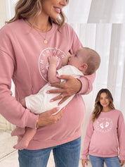 Moletom gestante e amamentação rosa Mama in Progress