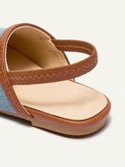 Mule Infantil Feminino Slingback com Flor 3D Xadrez 001 Sandália Infantil 07 Kabannas 