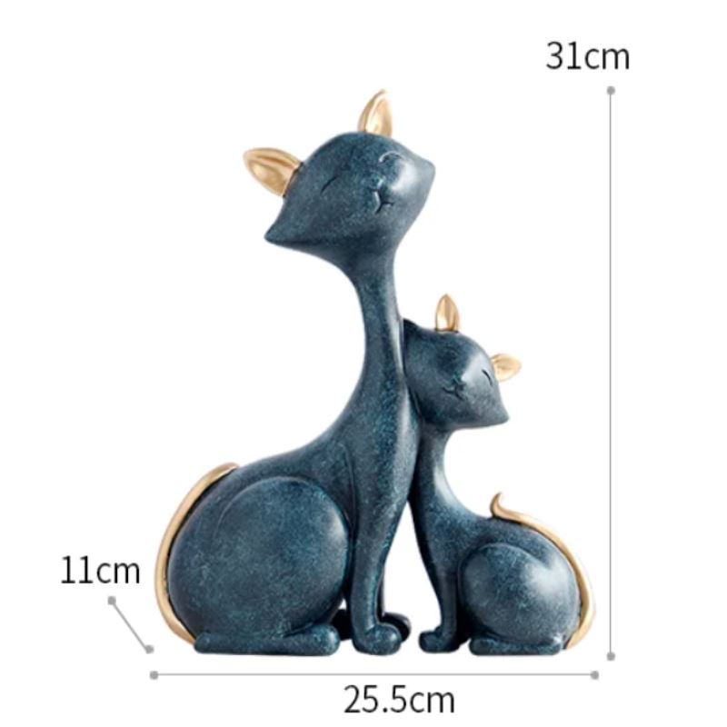 Ornamento Gatos - Mãe e Filhote Kabannas 
