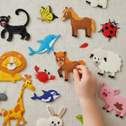 Painel Montessori de Atividades em Feltro - Animais Quadros / Painéis Montessori 03 Kabannas 