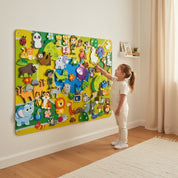 Painel Montessori de Atividades em Feltro Zoológico Quadros / Painéis Montessori 04 Kabannas 