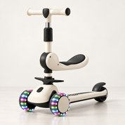 Patinete infantil 3 em 1 bege