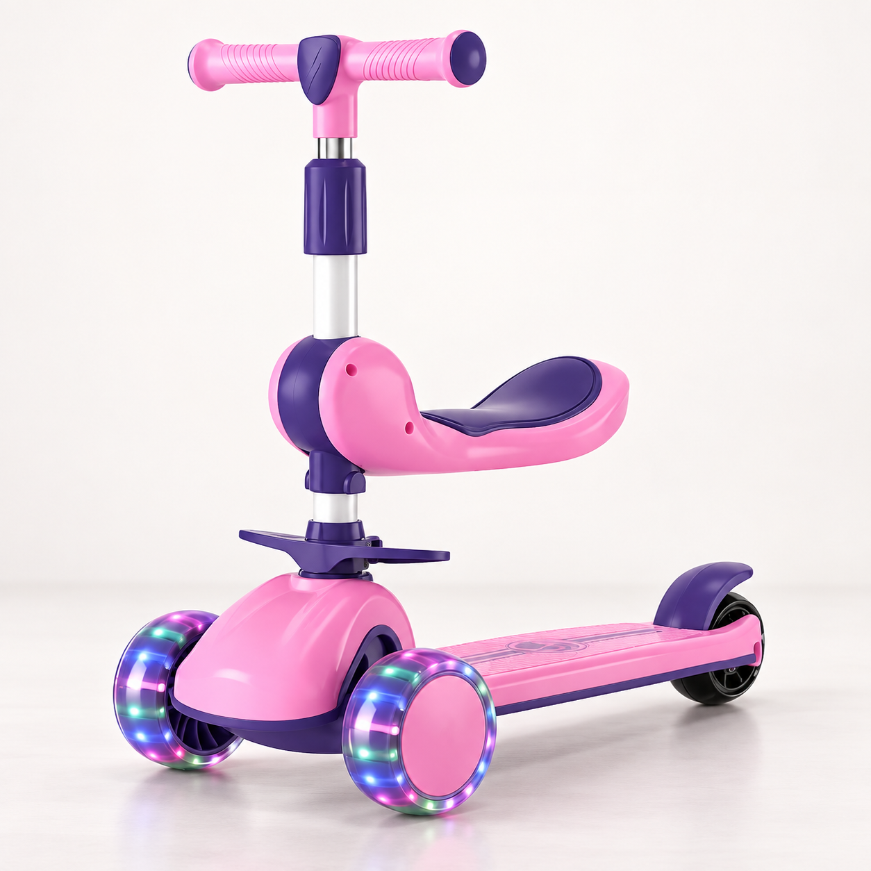 Patinete infantil 3 em 1 rosa