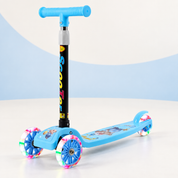 Patinete infantil dobrável na cor azul